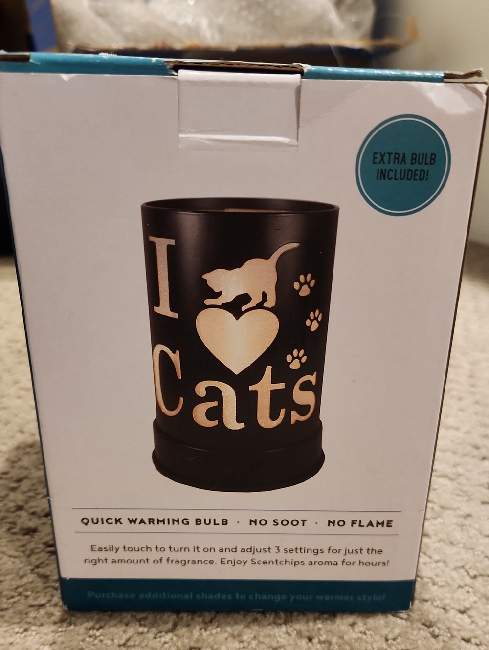 Scentchips I Love Cats Black Wax Melt Warmer